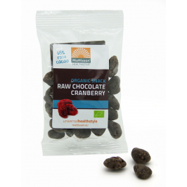 Biologische Choco Cranberries - Raw Snack - 35 g