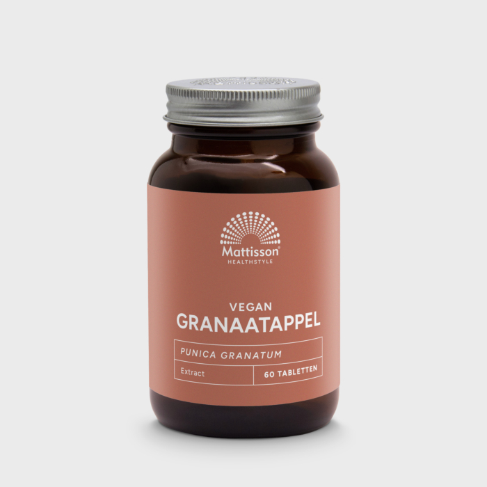 Granaatappel extract 500 mg tabletten, rijk aan polyfenolen en antioxidanten. Granaatappel extract 500 mg tabletten, rijk aan polyfenolen en antioxidanten.