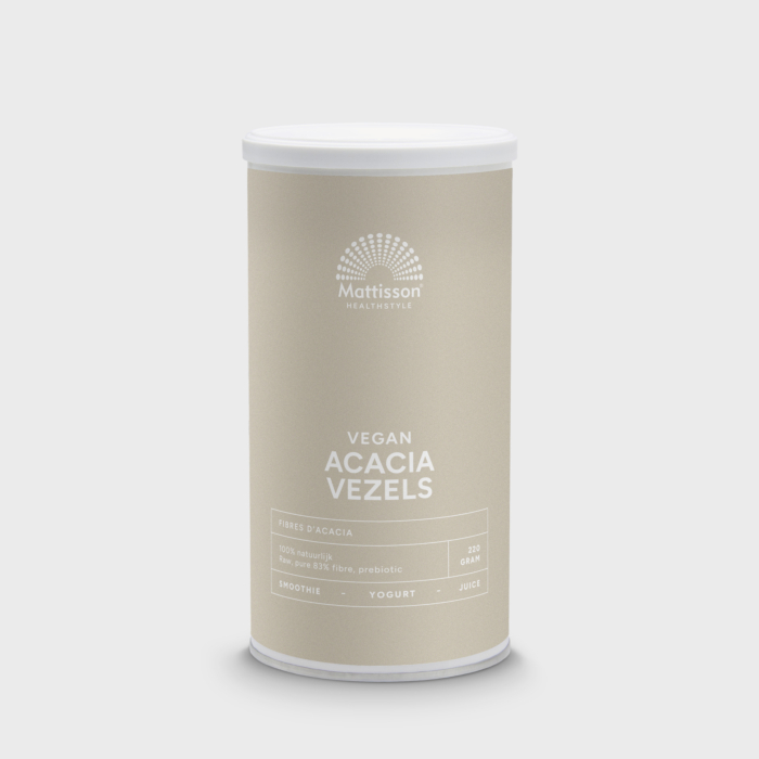 Vegan acacia vezels 83% vezels, 220 gram, ter ondersteuning van darmgezondheid. Vegan acacia vezels 83% vezels, 220 gram, ter ondersteuning van darmgezondheid.