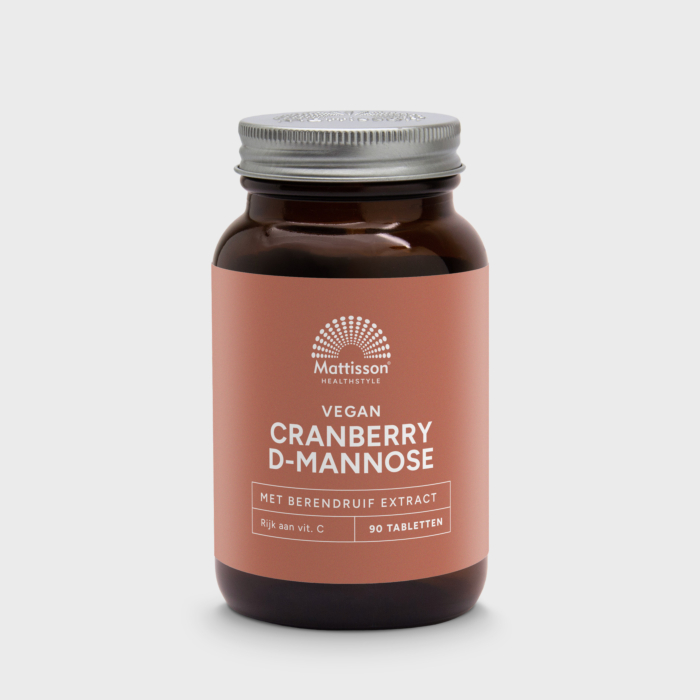 Cranberry met D-mannose en berendruifextract, ondersteunt blaasfunctie. Cranberry met D-mannose en berendruifextract, ondersteunt blaasfunctie.