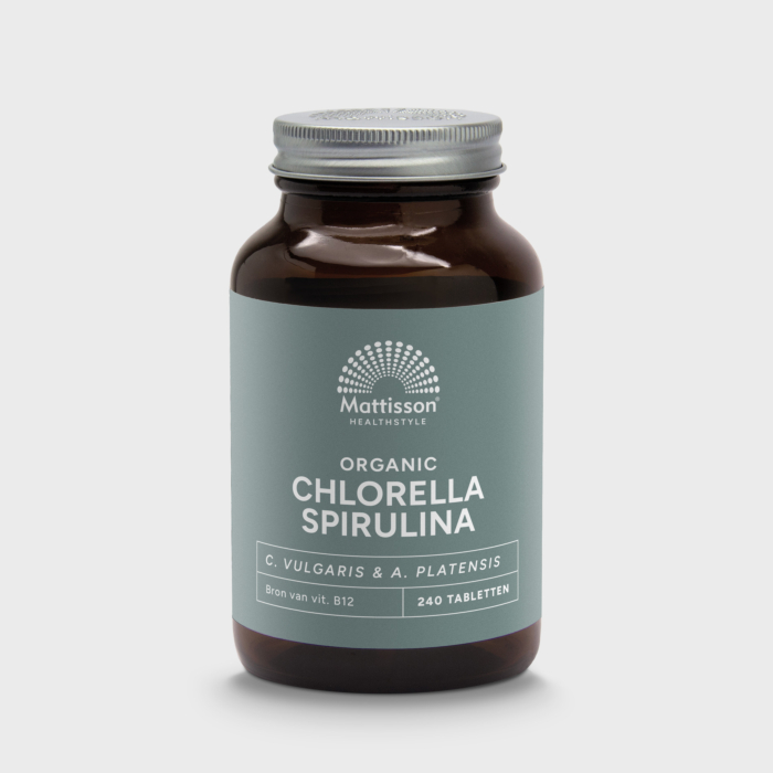 Chlorella spirulina tabletten 500 mg, mix van algen. Chlorella spirulina tabletten 500 mg, mix van algen.