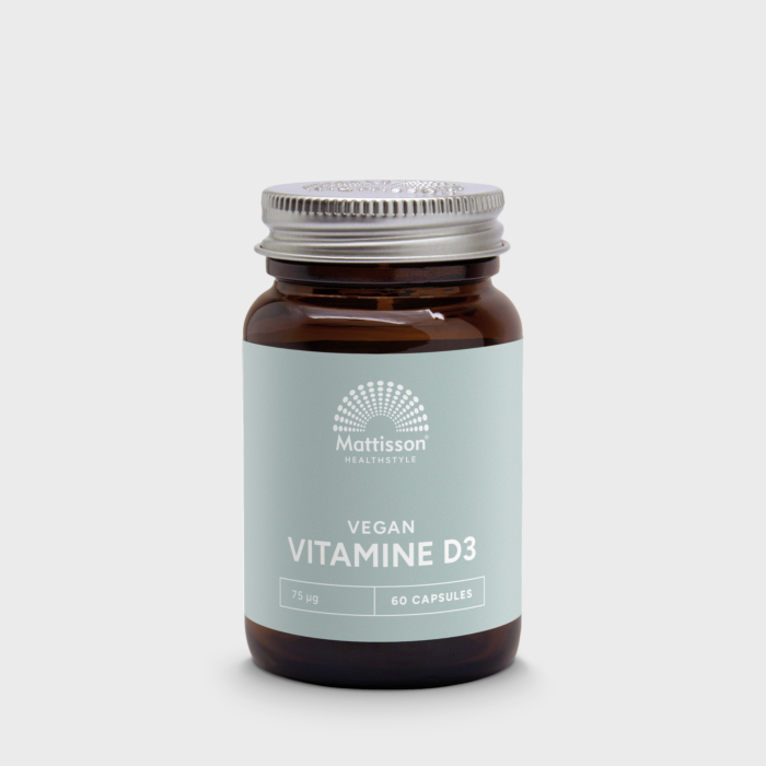 Vitamine D3 75 mcg, plantaardige formule in capsules.