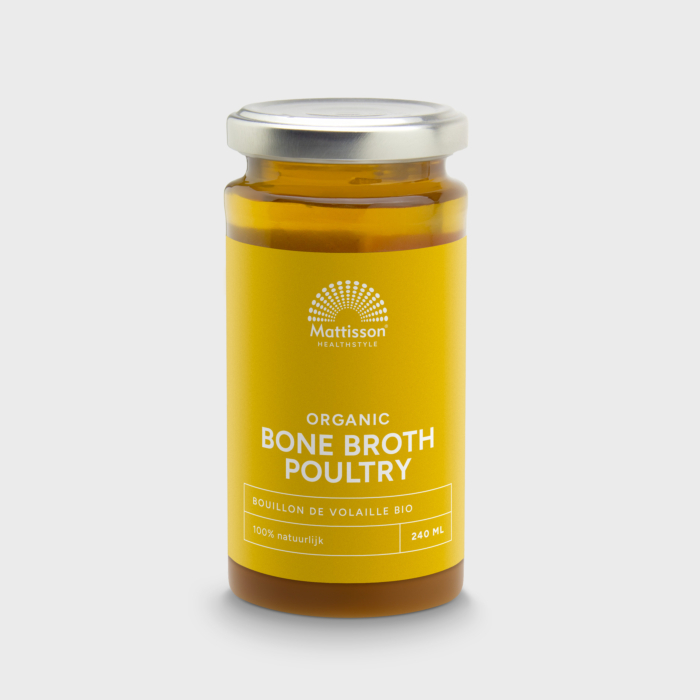 Organic poultry bone broth (bottenbouillon gevogelte), 240 ml. Organic poultry bone broth (bottenbouillon gevogelte), 240 ml.