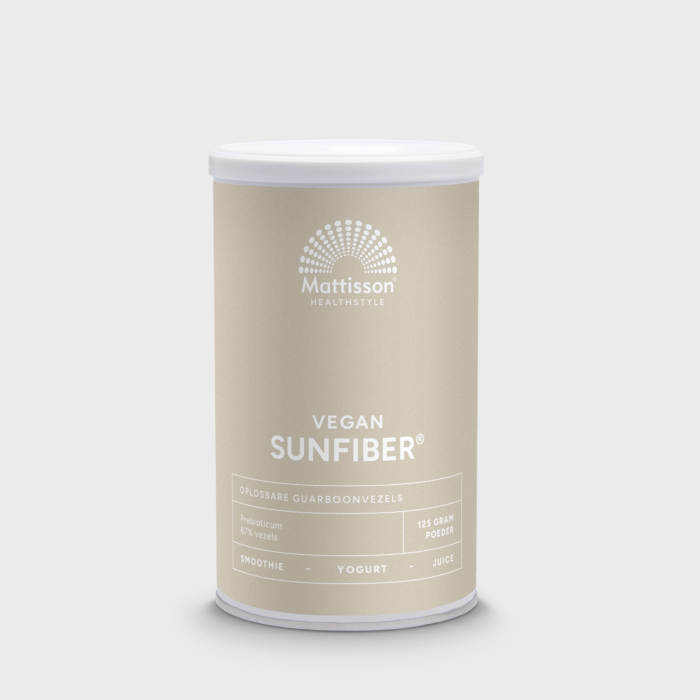 Vegan Sunfiber prebiotische vezels 125 gram, ondersteunt darmflora. Vegan Sunfiber prebiotische vezels 125 gram, ondersteunt darmflora.