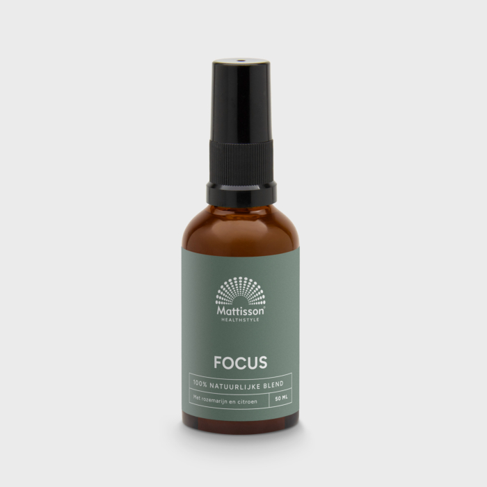 Focus roomspray met een frisse geur op basis van natuurlijke oliën. Focus roomspray met een frisse geur op basis van natuurlijke oliën.