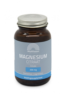 Magnesium Citraat - 200 mg elementair Magnesium - 60 tabletten 