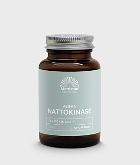Nattokinase 100 mg FerMokiNase™, enzym uit gefermenteerde sojabonen.