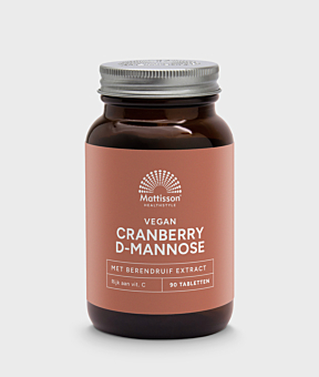 Cranberry met D-mannose en berendruifextract, ondersteunt blaasfunctie.