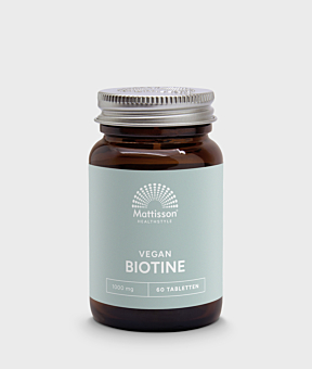 Biotine vitamine B8 1000 mcg, 60 tabletten, ondersteunt huid en haar.