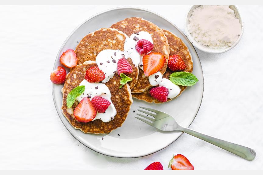 Gezonde pannenkoekjes met amandel proteïne